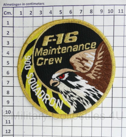 KLU Koninklijke Luchtmacht F16 F-16 Maintenance Crew 900 squadron embleem - diameter 10 cm - origineel