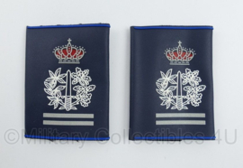 Belgische Gemeentepolitie epauletten Adjunct Commissaris Inspecteur PAAR - 8 x 6 cm - origineel