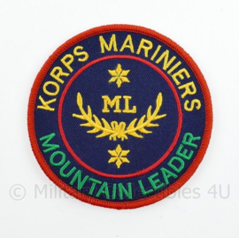 Korps Mariniers ML Mountain Leader embleem - met klittenband - diameter 9 cm