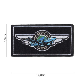 Embleem stof Mile High Club - 10,3 x 5,3 cm.