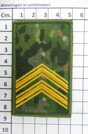 KL Nederlandse leger rangembleem met klittenband NFP Green camo - manschappen - 5 x 8 cm