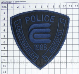 US Police patch Missouri Chesterfield Police 1988 - 10 x 10 cm - origineel