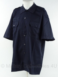 Brandweer kazerne tenue overhemd donkerblauw zonder logo  korte mouw - donkerblauw - maat 6080/0005 - gedragen   - origineel