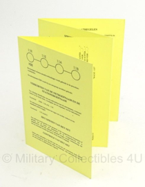 KL Nederlandse leger instructiekaart memorandum voor radiotelefonie - IK 11-7 - druk 10 - origineel