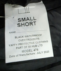 Britse Politie Zwarte regenbroek Black Waterproof overtrousers- licht gedragen - Small tm. XXL  - origineel
