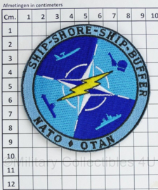 NATO OTAN Ship Shore Ship Buffer embleem - diameter 9 cm - origineel