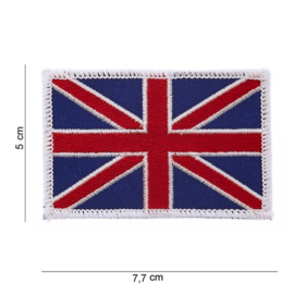 Embleem stof UK vlag - 5 x 7,7 cm