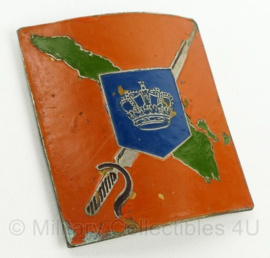 KNIL mouwschild territoriaal commando Sumatra Nederlands-Indië Cordesius & Zonen Batavia - metaal  - 7 x 6 cm - origineel