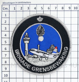 KMAR Koninklijke Marechaussee Brigade Grensbewaking embleem - met klittenband - diameter 9 cm