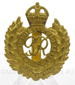 Britse cap badge Royal Engineers - afmeting 4 x 6 cm - origineel