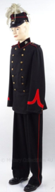 Antieke Nederlandse leger Kanonnier Artillerie uniform SET jas, broek en Schako kepi - begin 1900 -  met originele insignes - maat S - origineel