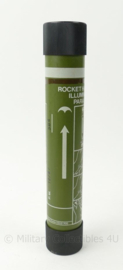 Rocket Hand Fired Parachute Illuminating Flare Case  - INERT/LEEG - 26½ x 4½ cm - origineel