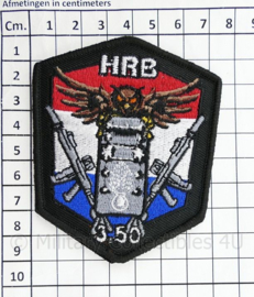 KMAR HRB 3.50 Hoog Risico Beveiliging embleem - met klittenband - 7,5 x 9 cm