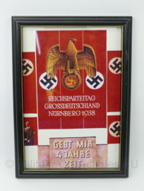 WO2 Duitse poster in lijst - 31 x 22 cm - replica