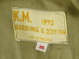 KM Marine tropen uniform set overhemd en broek - 1973 - khaki - maat overhemd 36 - origineel