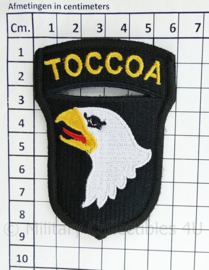 WO2 US Army 101st Airborne Division "TOCCOA" patch met klittenband- 8,4 x 6 cm