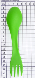 Spork groen - nieuw gemaakt - 17 x 4 cm