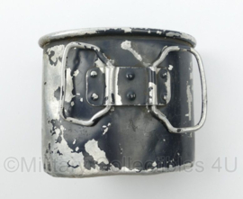 WO2 Duits model veldfles beker aluminium blaugrau Luftwaffe - fabrikant WAL54 - origineel net naoorlogs