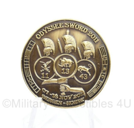 Nederlands Duitse coin Korps 1 NL DE Corps oefening Odyssee Sword 2011 13e en 43 gemechaniseerde brigade en 11 luchtmobiel -  diameter 3,5 cm - origineel