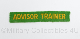 Britse leger Advisor Trainer shoulder title - 12 x 2 cm - origineel