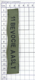 Defensie 11 BEVOCIE AASLT LUMBL Luchtmobiele Brigade naamlint met klittenband - 15 x 2,5 cm - origineel
