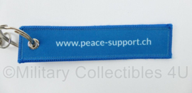 Swissint Peace Support Our Mission sleutelhanger - 19 x 3 cm - origineel