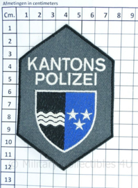 Zwitserse Kantons Polizei embleem - 11,5 x 7,5 cm - origineel