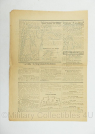 Duitse krant Liller Kriegszeitung 4 Kriegsjahr nr. 59 Lille 22 januari 1918 bezet Frans gebied - 47 x 32 cm - origineel