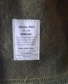 Nieuw gemaakte US Army Medical Department legerdeken - 225 x 165 cm.