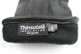 DT handschoenen zwart  leder met Thinsulate  voering- maat Extra Large - licht gedragen