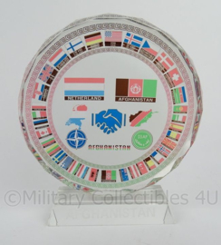 Glazen boru decoratie/ aandenken Netherlands Afghanistan ISAF - origineel