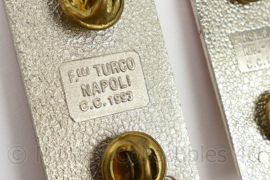 Italiaanse Carabinieri Apunto kraagspiegels - 6 x 3 cm - origineel