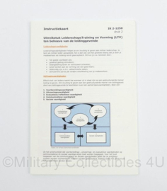 KL Nederlandse leger IK 2-1250 Uitreikstuk LeiderschapsTraining en Vorming LTV ten behoeve van de leidingevende handboek - origineel