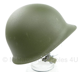 US Army WO2 model M1 helm met correcte kinriem en kurklaag - ZONDER binnenhelm - bruikbaar als WO2 model