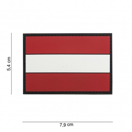 Uniform landsvlag Oostenrijk embleem 3D PVC -  klittenband - 7,9 x 5,4  cm