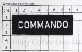 Nederlandse leger straatnamen PAAR Commando - net naoorlogs - wit op zwart - 8 x 2,5 cm