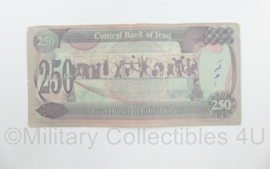 Irakees briefgeld Central Bank of Iraq 250 Dinars Saddam Hussein - origineel