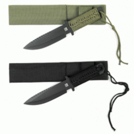 Combat knife 7 inch - zwart of groen