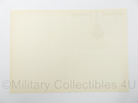 Defensie oorkonde Ereteken voor Orde en Vrede - 29,5 x 20,5 cm - ongebruikt - origineel