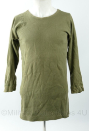 KL Nederlandse leger onderhemd 1980 groen lange mouw - maat 5 - gedragen - origineel
