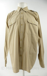 Khaki overhemd met lange mouw - maat Medium - origineel