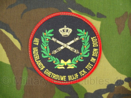 KL Nederlandse leger armband Artillerie - Het vaderlandt ghetrouwe blijf ick tot in den doot' - woodland - origineel