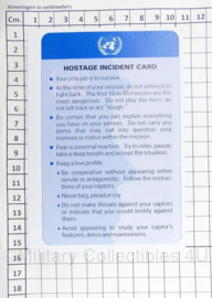 KL Nederlandse leger UN VN Verenigde Naties instructiekaarten set van 3 stuks - origineel