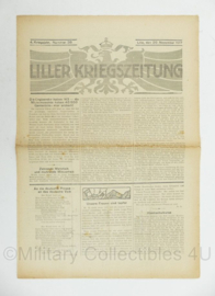 Duitse krant Liller Kriegszeitung 1 Kriegsjahr nr. 38 Lille 20 november 1917 bezet Frans gebied - 47 x 32 cm - origineel