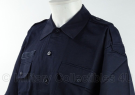 Defensie overhemd donkerblauw Korte Mouw zonder logo  - maat 6080/0005 - gedragen   - origineel