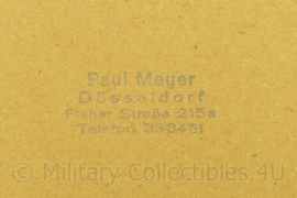 Wo2 Duitse grote foto van RAD soldaat met veldpet en mantel RAD abteilung -  in originele lijst 27 x 2 x 33 cm  - origineel