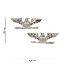 1 Paar US officer rank insignia Full Bird COLONEL - 1 PAAR - Fosco