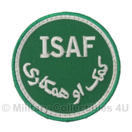 KL ISAF armembleem met klittenband (groen) - 8 cm. diameter - origineel