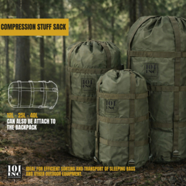 Compressiezak - groen en zwart - maat Large = 40 Liter - nieuw