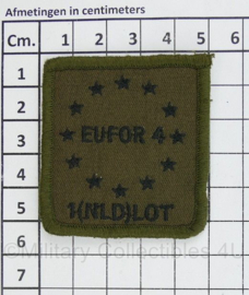 KL Nederlandse leger Defensie EUFOR 4 1 NLD LOT Liaison and Observation Teams borstembleem - met klittenband - 5 x 5 cm - origineel